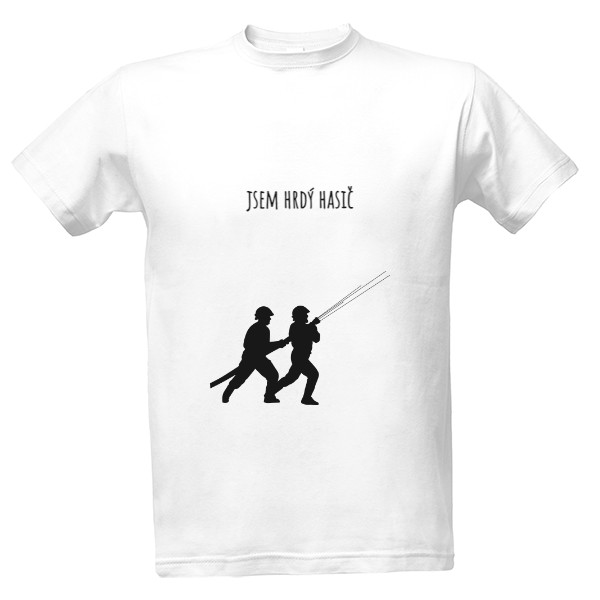 Tričko s potiskem hrdý hasič